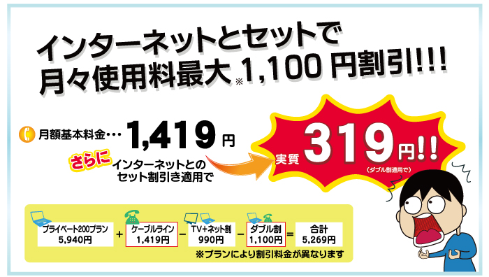ケーブルラインネットとセットなら