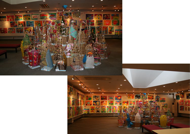子供のアート展2013「竹ひごを使ったタワー」