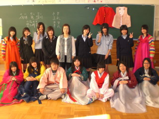 北杜高校の韓国語授業